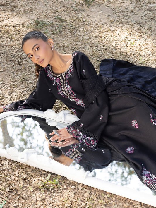 3 PC - Mystique by Sanam Saeed - Stitched Luxury Collection - Classic Black (Article-03)