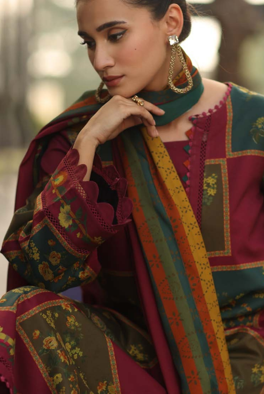 3 Piece Stitched Linen Collection C-Prints by Charizma