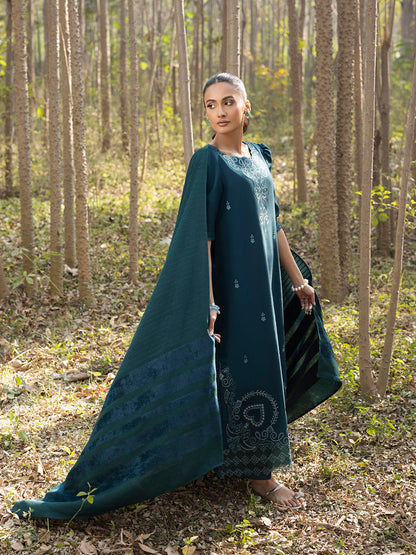 3 PC - Mystique by Sanam Saeed - Stitched Luxury Collection - Forest Green (Article-09)