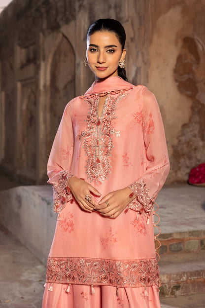 3 Piece Stitched Embroidered Chiffon Suit