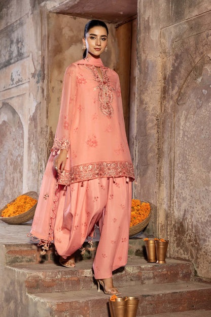 3 Piece Stitched Embroidered Chiffon Suit