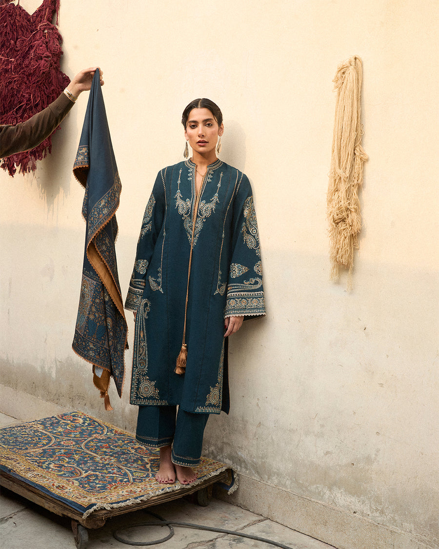 Stitched Karandi Embroidered Jugnu by Hussain Rehar