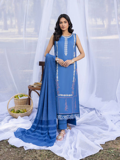 3 PC - Mystique by Sanam Saeed - Stitched Luxury Collection - Sky Blue (Article-07)