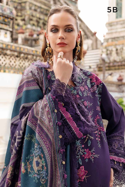 3 Piece Stitched Printed Linen Suit Maria B MPrints Winter Collection MBMP