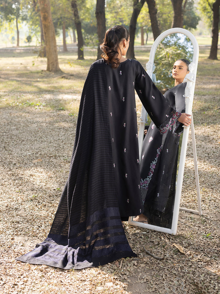 3 PC - Mystique by Sanam Saeed - Stitched Luxury Collection - Classic Black (Article-03)