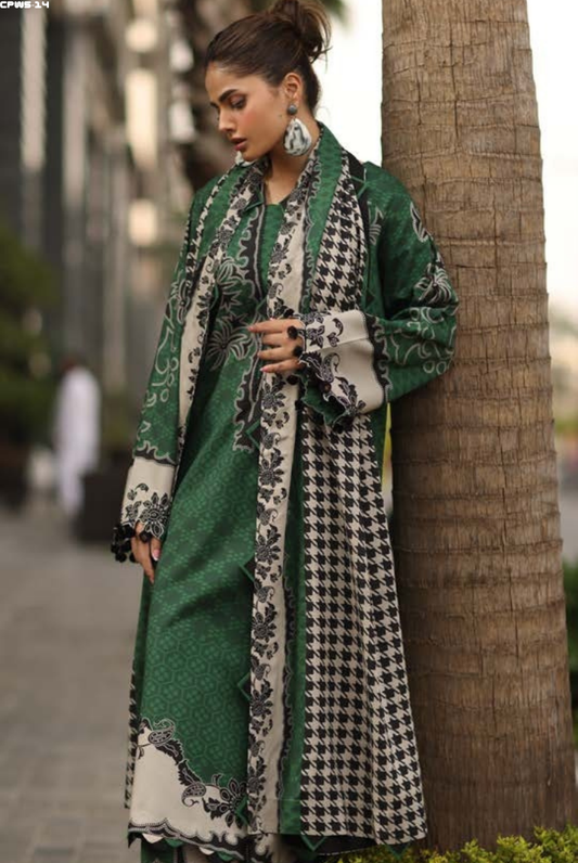 3 Piece Stitched Linen Collection C-Prints by Charizma