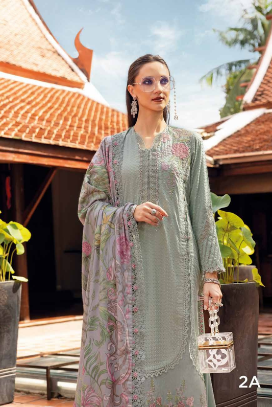 3 Piece Stitched Printed Linen Suit Maria B MPrints Winter Collection MBMP