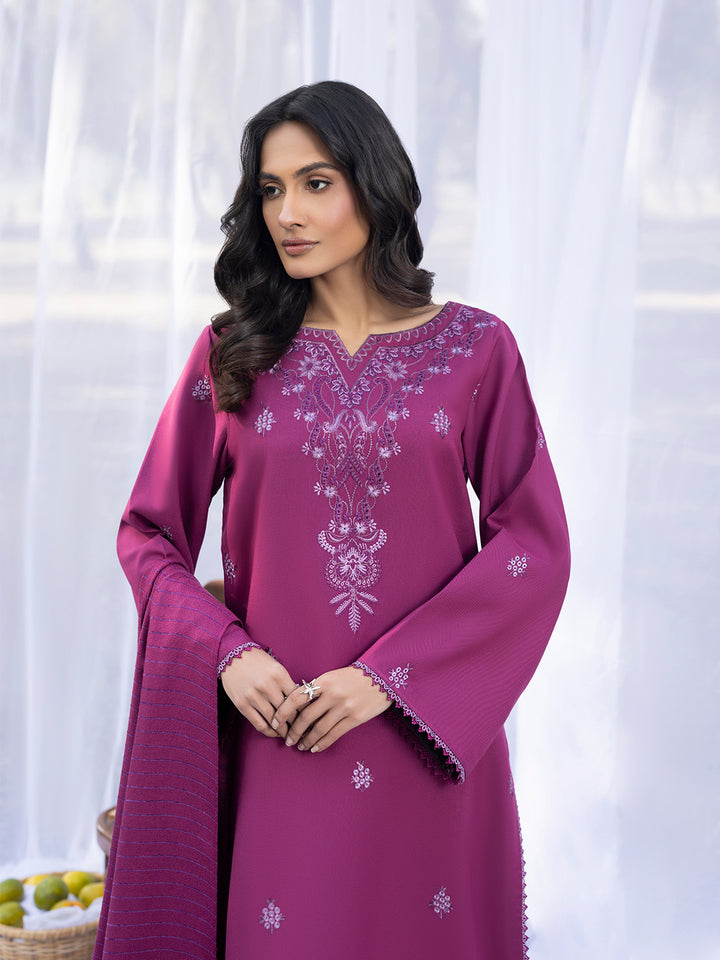 3 PC - Mystique by Sanam Saeed - Stitched Luxury Collection - Plum (Article-04)