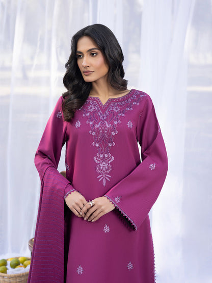 3 PC - Mystique by Sanam Saeed - Stitched Luxury Collection - Plum (Article-04)