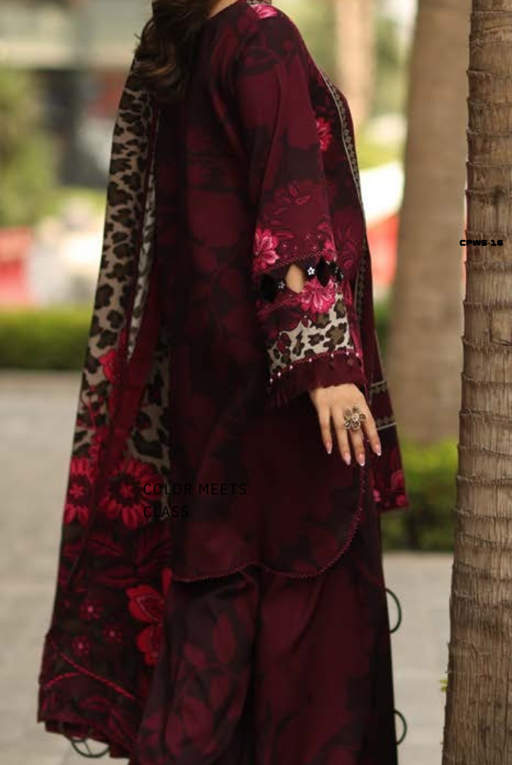3 Piece Stitched Linen Collection C-Prints by Charizma