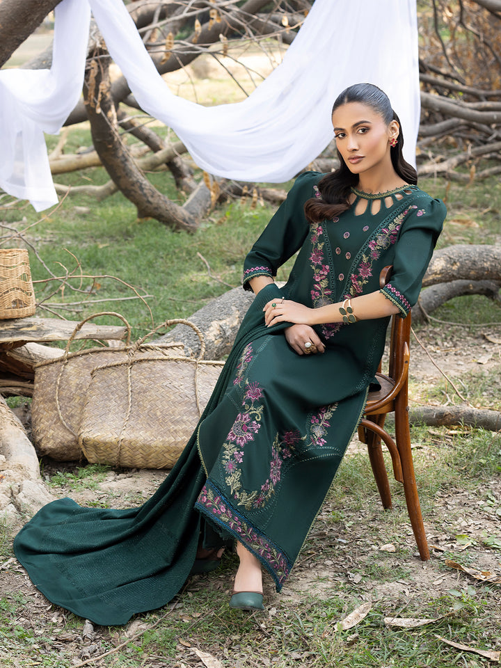 3 PC - Mystique by Sanam Saeed - Stitched Luxury Collection - Emerald Green (Article-05)