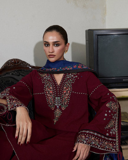 Stitched Karandi Embroidered Jugnu by Hussain Rehar