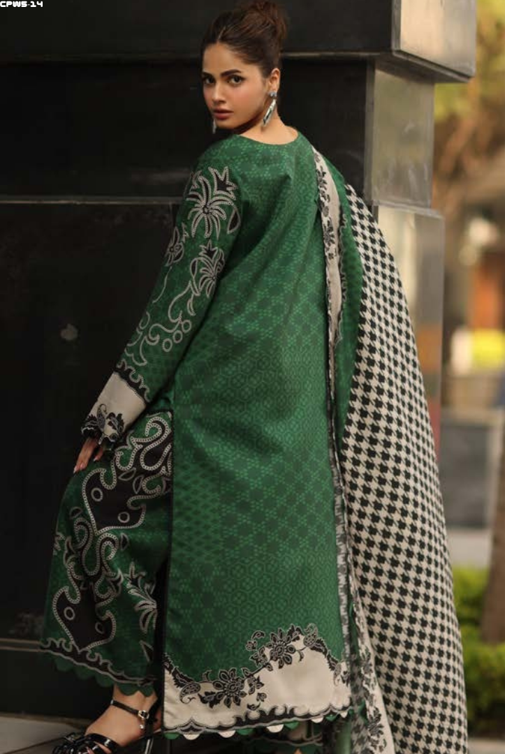 3 Piece Stitched Linen Collection C-Prints by Charizma