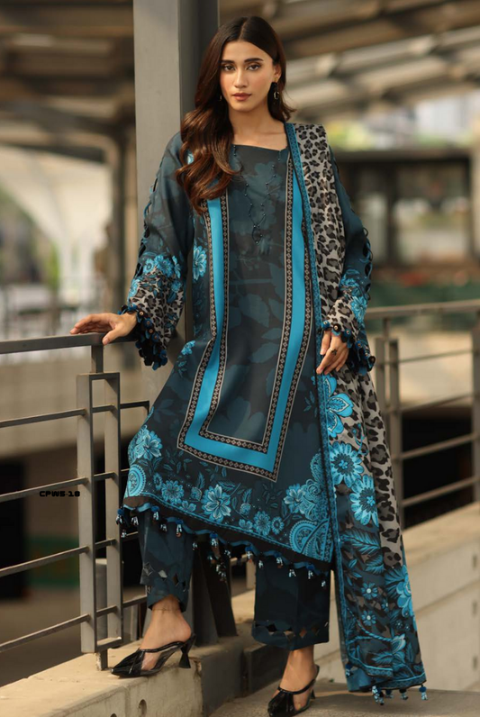 3 Piece Stitched Linen Collection C-Prints by Charizma