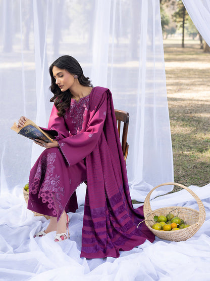 3 PC - Mystique by Sanam Saeed - Stitched Luxury Collection - Plum (Article-04)