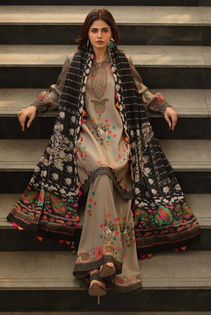 3 Piece Stitched Linen Collection C-Prints by Charizma