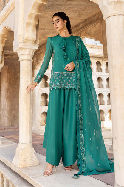 3 Pc Stitched Embroidered Chiffon Suit