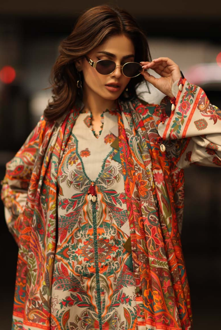 3 Piece Stitched Linen Collection C-Prints by Charizma
