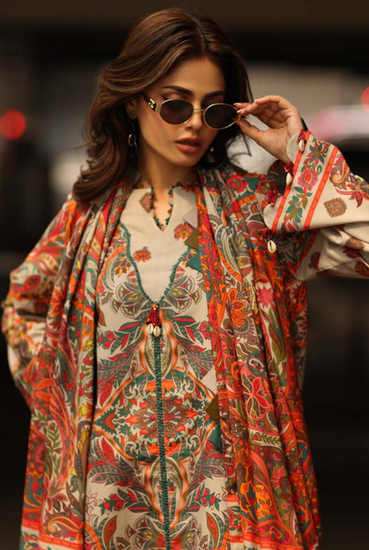 3 Piece Stitched Linen Collection C-Prints by Charizma