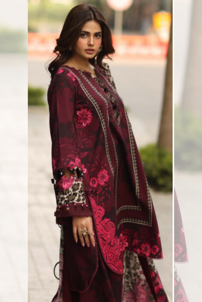 3 Piece Stitched Linen Collection C-Prints by Charizma