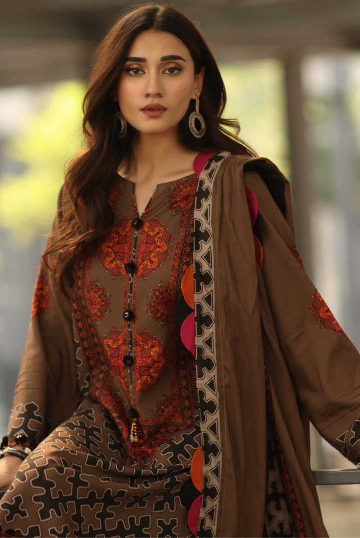 3 Piece Stitched Linen Collection C-Prints by Charizma