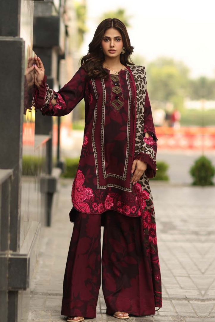 3 Piece Stitched Linen Collection C-Prints by Charizma