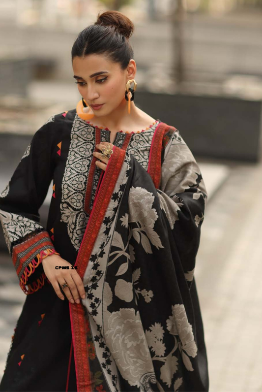3 Piece Stitched Linen Collection C-Prints by Charizma