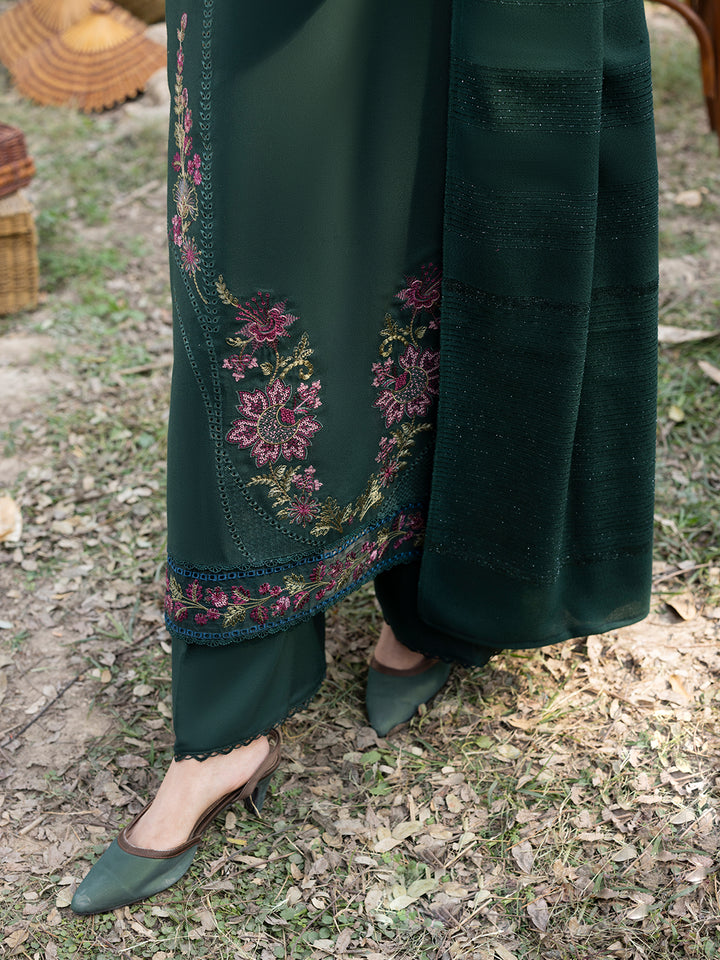 3 PC - Mystique by Sanam Saeed - Stitched Luxury Collection - Emerald Green (Article-05)