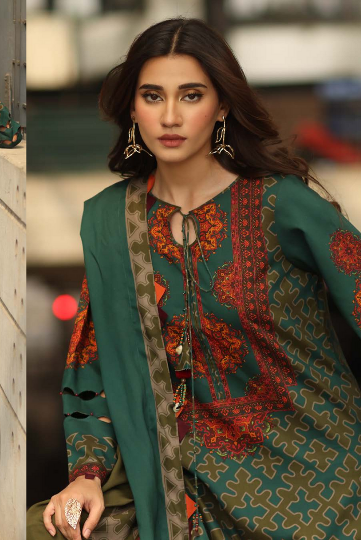 3 Piece Stitched Linen Collection C-Prints by Charizma