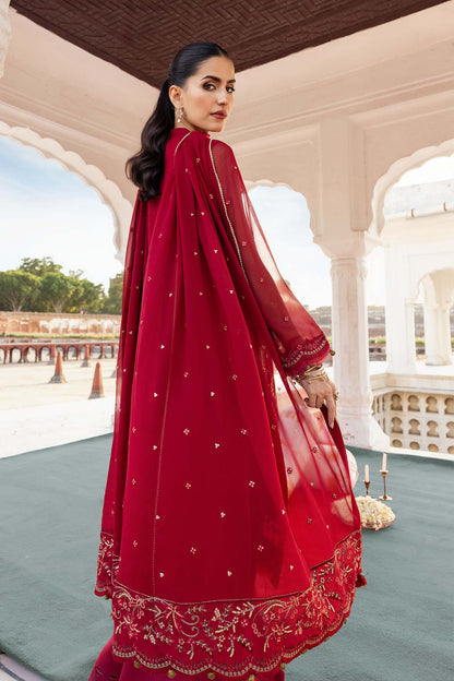 3 Piece Stitched Embroidered Chiffon Suit
