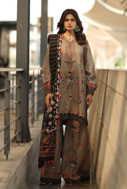 3 Piece Stitched Linen Collection C-Prints by Charizma