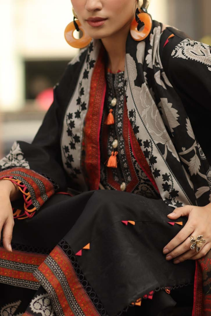 3 Piece Stitched Linen Collection C-Prints by Charizma
