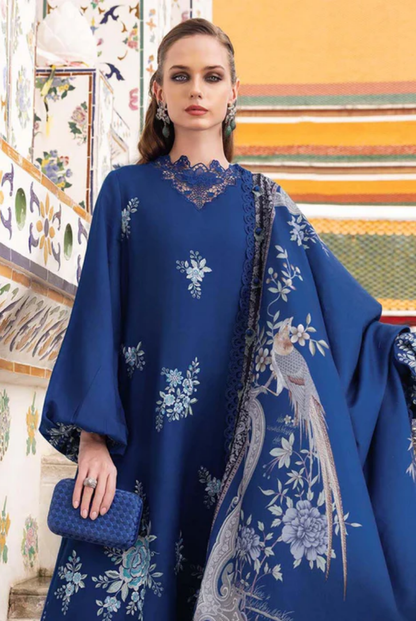 3 Piece Stitched Printed Linen Suit Maria B MPrints Winter Collection MBMP