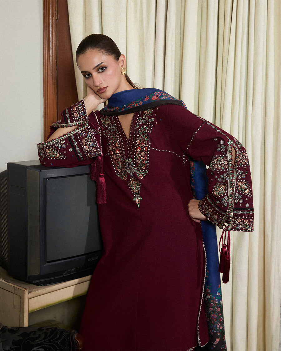 Stitched Karandi Embroidered Jugnu by Hussain Rehar