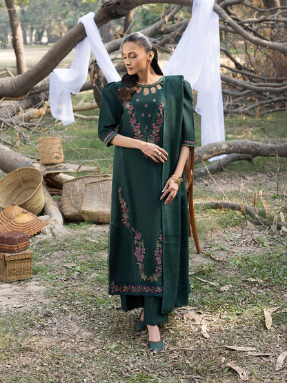 3 PC - Mystique by Sanam Saeed - Stitched Luxury Collection - Emerald Green (Article-05)