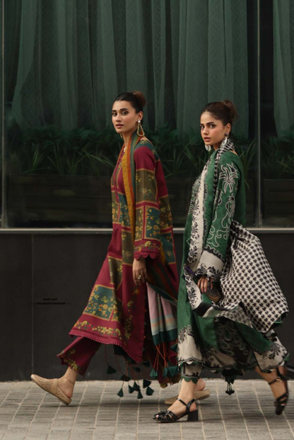 3 Piece Stitched Linen Collection C-Prints by Charizma