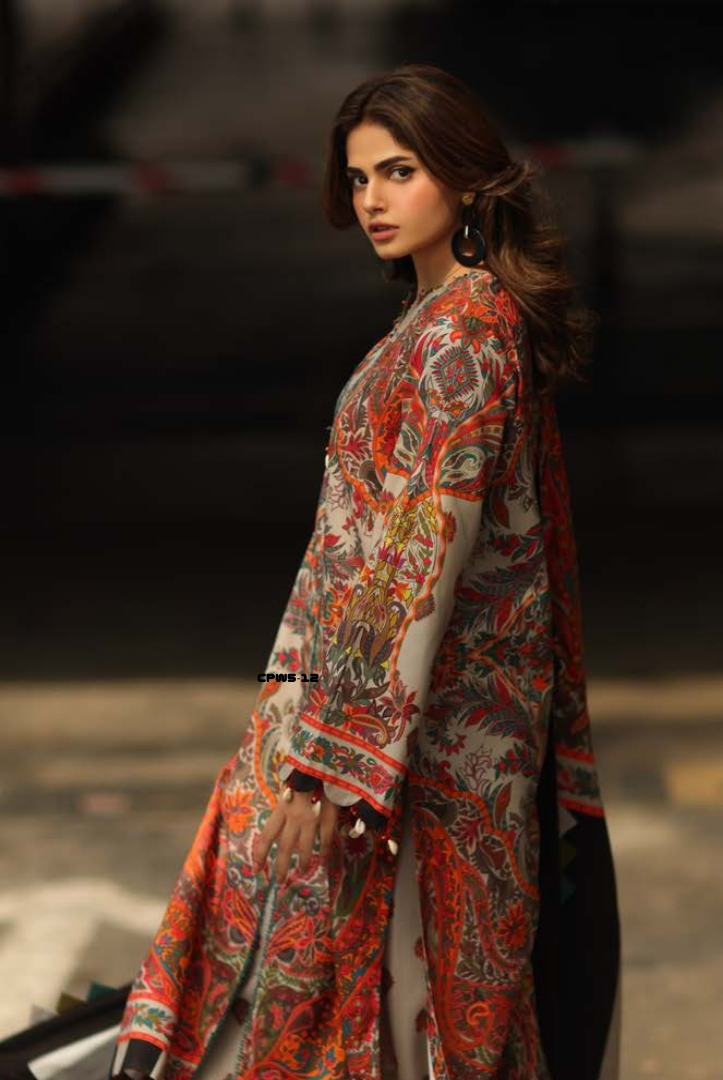 3 Piece Stitched Linen Collection C-Prints by Charizma