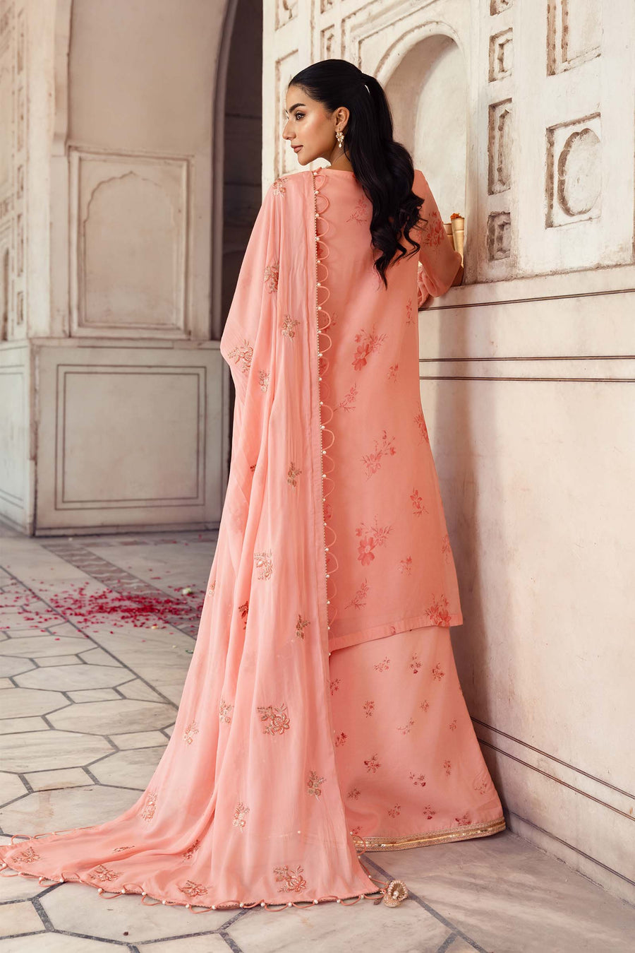 3 Piece Stitched Embroidered Chiffon Suit