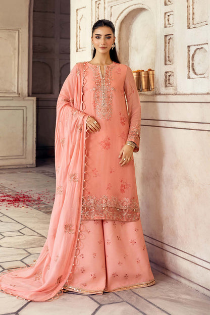 3 Piece Stitched Embroidered Chiffon Suit