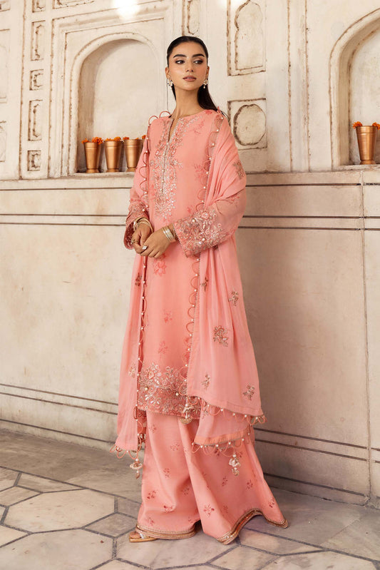 3 Piece Stitched Embroidered Chiffon Suit