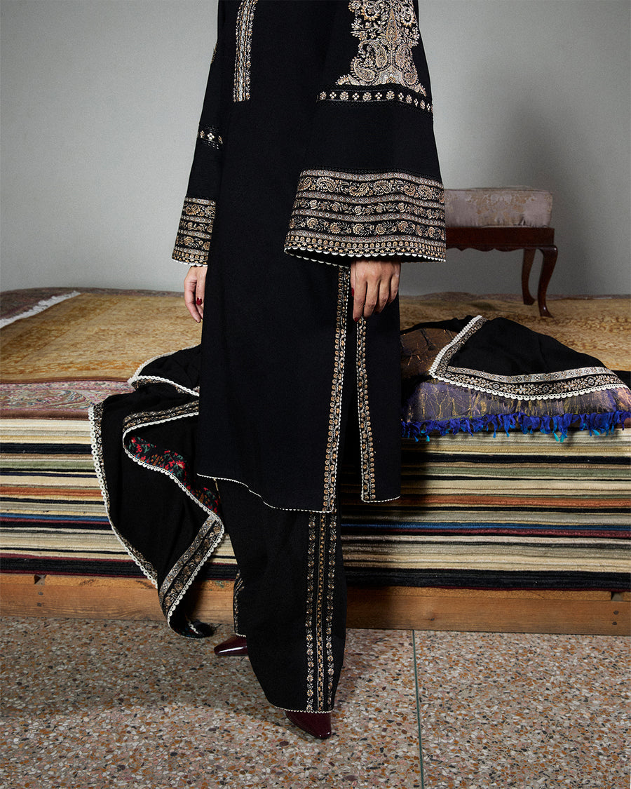 Stitched Karandi Embroidered Jugnu by Hussain Rehar-TILA