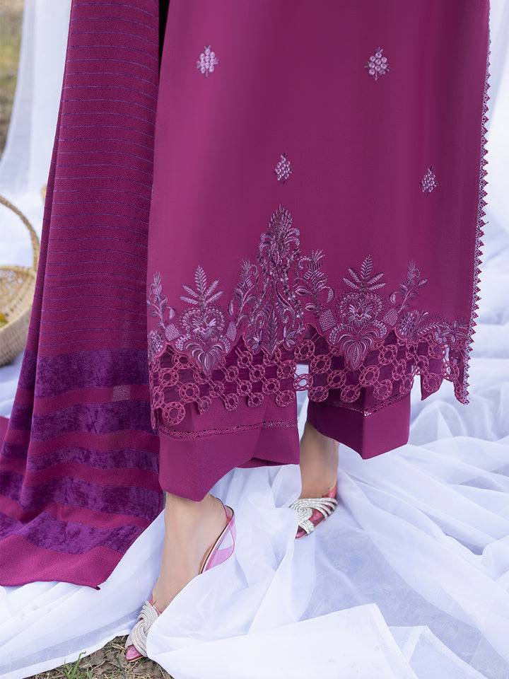 3 PC - Mystique by Sanam Saeed - Stitched Luxury Collection - Plum (Article-04)