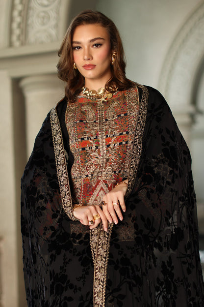3-pc Stitched Embroidered Dyed Leather Shirt