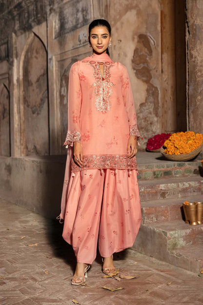 3 Piece Stitched Embroidered Chiffon Suit