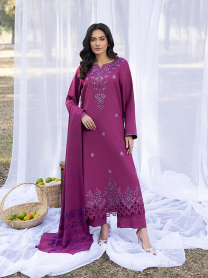 3 PC - Mystique by Sanam Saeed - Stitched Luxury Collection - Plum (Article-04)