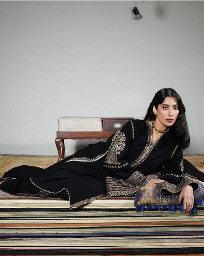 Stitched Karandi Embroidered Jugnu by Hussain Rehar-TILA