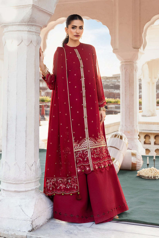 3 Piece Stitched Embroidered Chiffon Suit