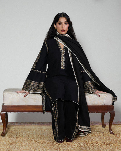 Stitched Karandi Embroidered Jugnu by Hussain Rehar-TILA