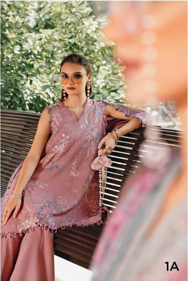 3 Piece Stitched Printed Linen Suit Maria B MPrints Winter Collection MBMP