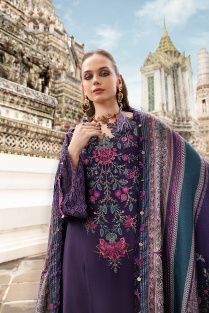 3 Piece Stitched Printed Linen Suit Maria B MPrints Winter Collection MBMP